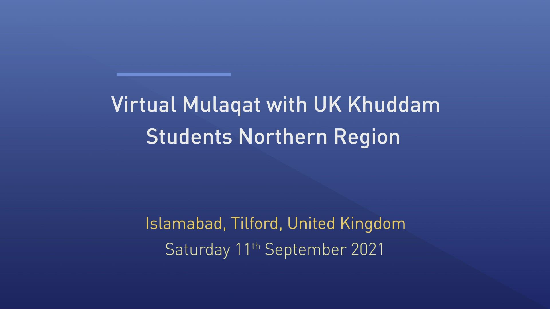 Huzoor's Mulaqat With Khuddam